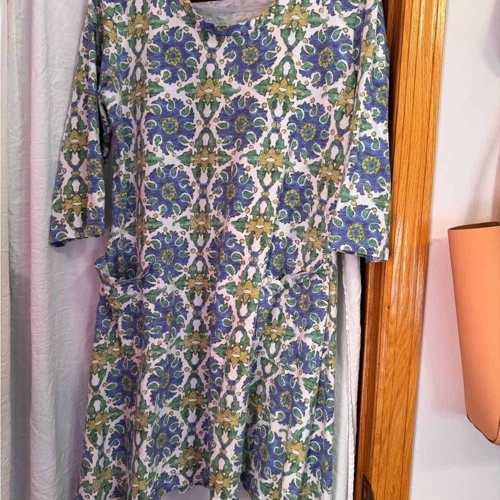 Vintage 90s rare Fresh Produce dress, lime and violet colors did not fade!